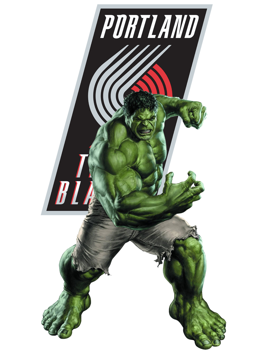 Portland Trail Blazers Hulk Logo vinyl decal